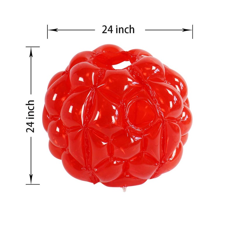 SUNSHINEMALL 2 Pack Inflatable Bumper Balls for Kids Giant Zorb Ball Sumo Balls Human Hamster Ball Bubble Balls for Adults Full Body Buddy Outdoor Toys for Kids(24" Red) - Image 2